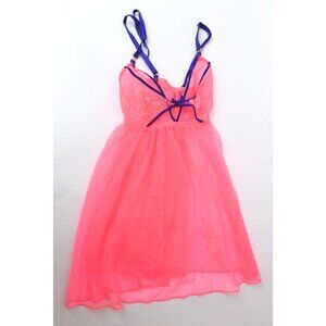 Victoria’s Secret Pink Baby Doll Sheer Lingerie Teddy Sexy Sz Medium NEW